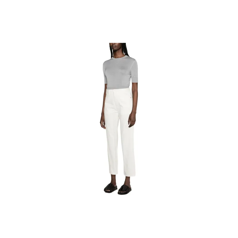 JIL SANDER Mid Waisted Cropped Jeans-3