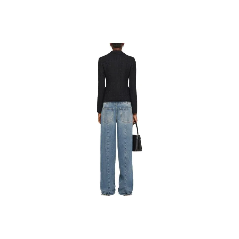 Givenchy Wide Pants With Stitching Details Com 'Medium Blue'-2