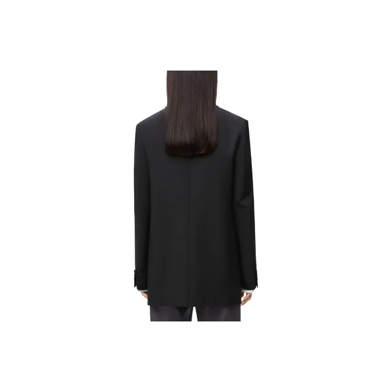 LOEWE Double Breasted Interlock Weave Blazer-2