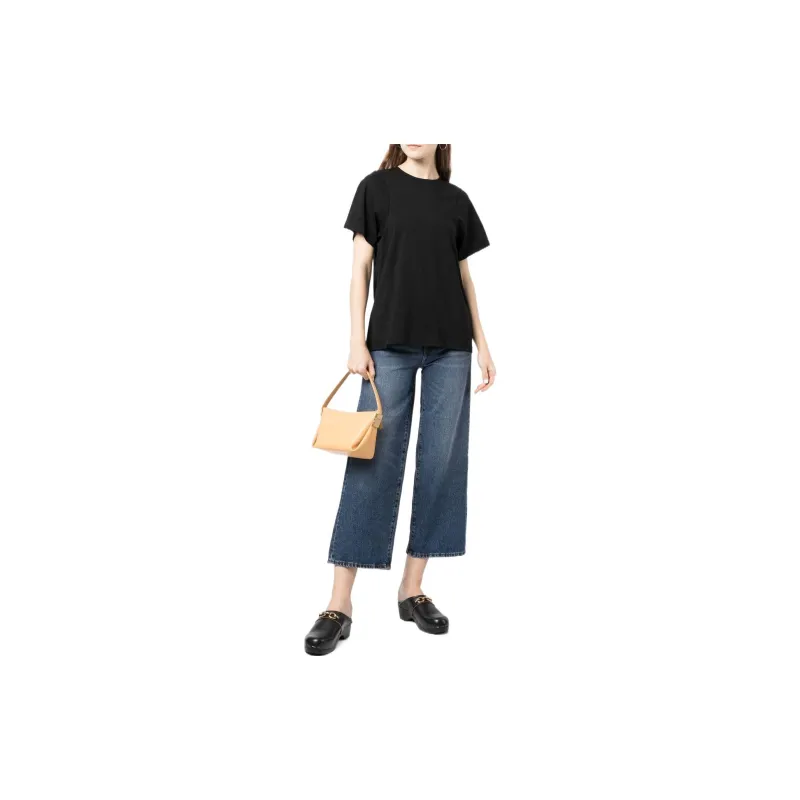 TOTEME Cropped Wide Leg Jeans-1