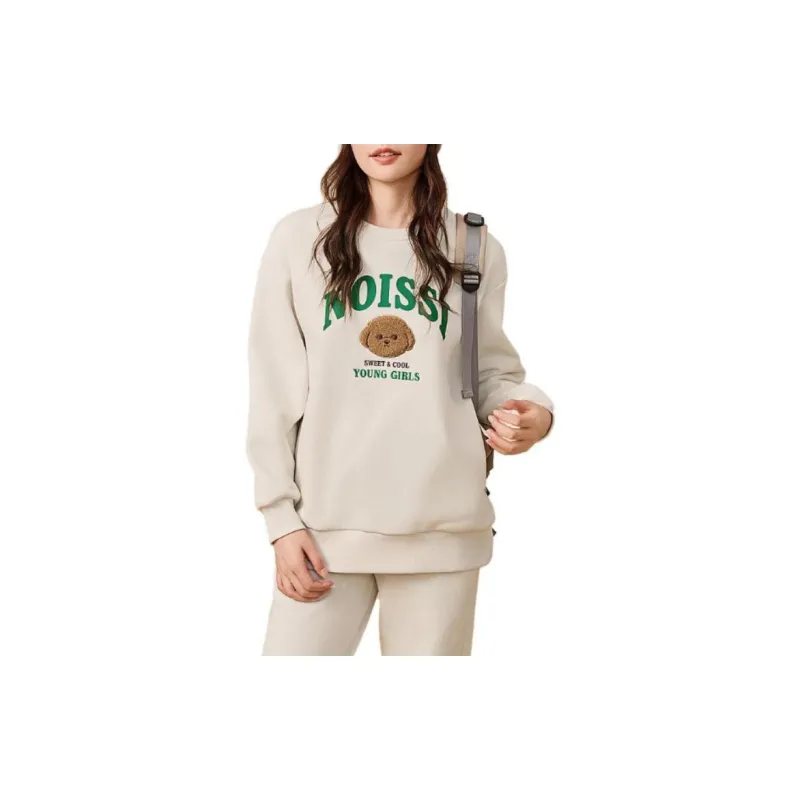 QIAODAN Sweatshirts Women's Cream White-1