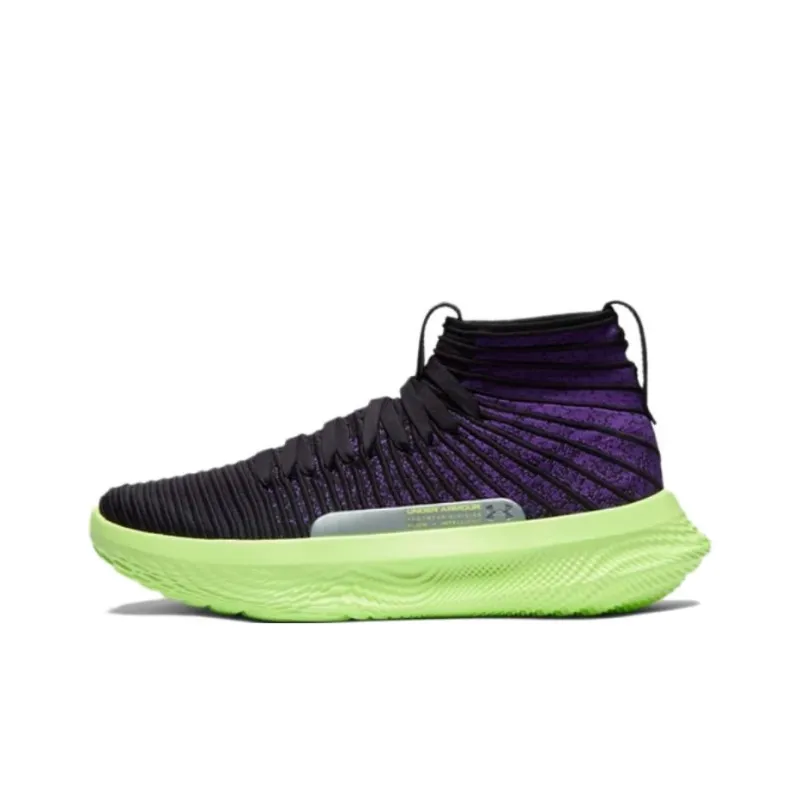 Under Armour FUTR X ELITE Anti Slip Wear Resistant Mid Top Basketball Shoes Unisex Black Green-0