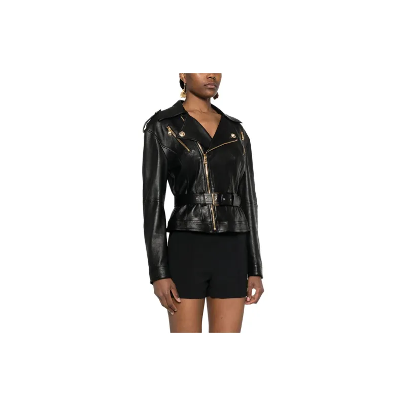 Elisabetta Franchi SS24 Leather Jacket Women's Black-3