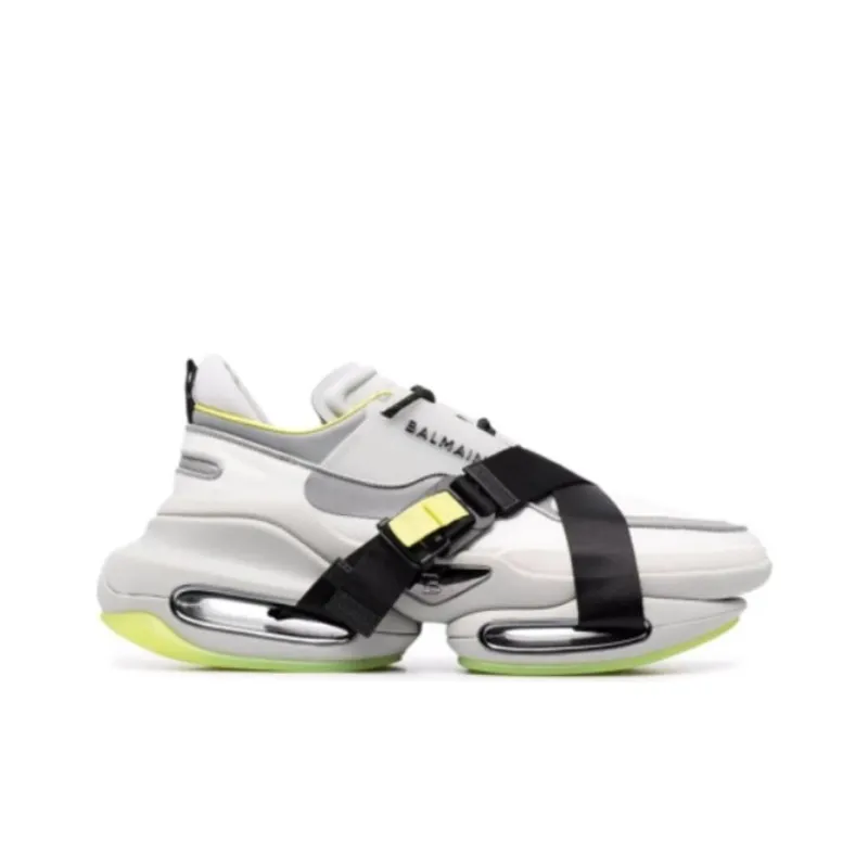 BALMAIN B Bold Low Top White Yellow-1