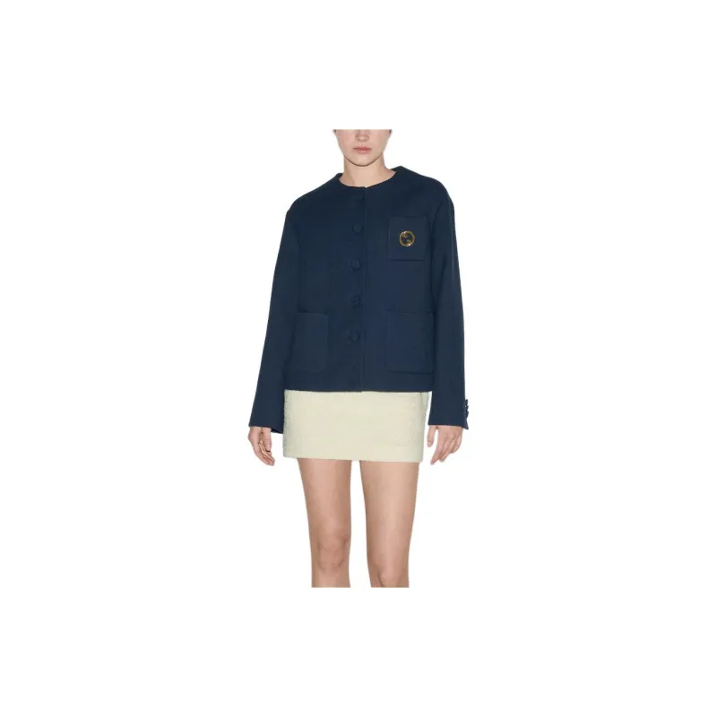 GUCCI G Brooch Tweed Jacket-3