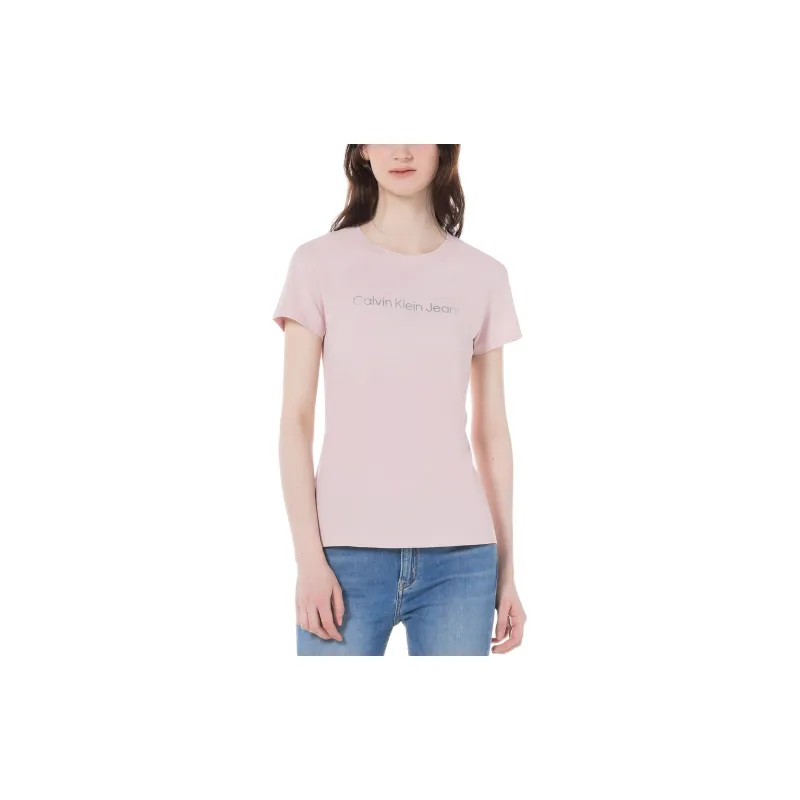 CALVIN KLEIN Regular T Shirt Women's Pink-1
