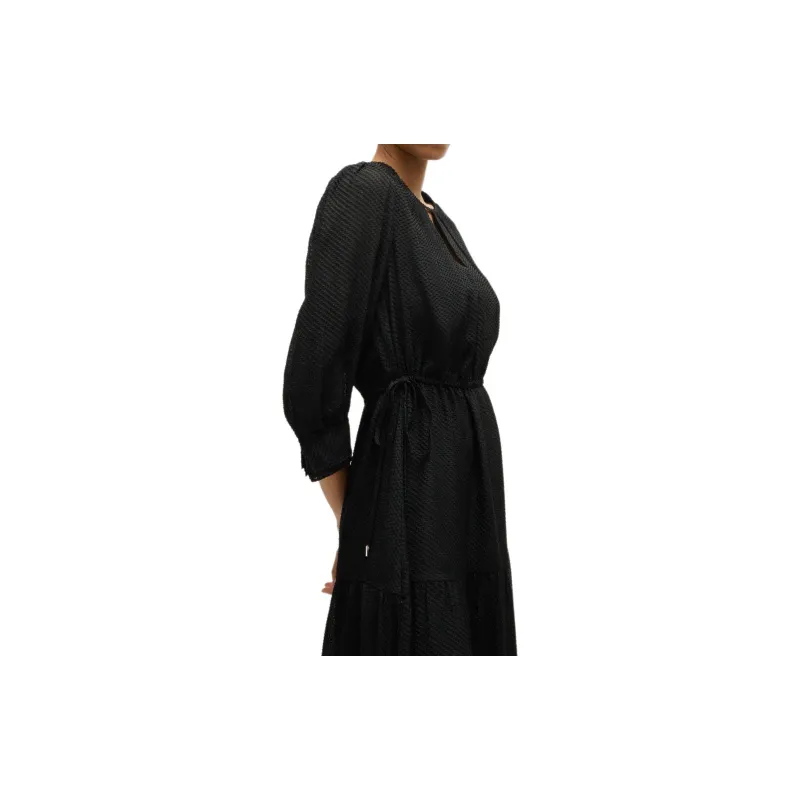 HUGO BOSS SS24 Long Sleeved Dress Women's Black-4