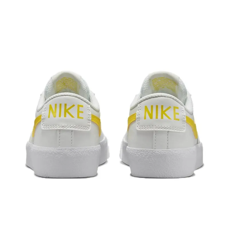 Nike Blazer Cushioning, Wear Resistant Low Top Kids' Skateboarding Shoes White Yellow Teenagers-3