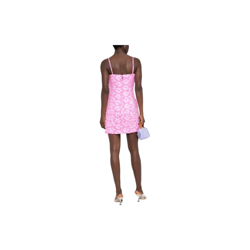 Rotate Sweetheart-neck Jacquard Minidress-2