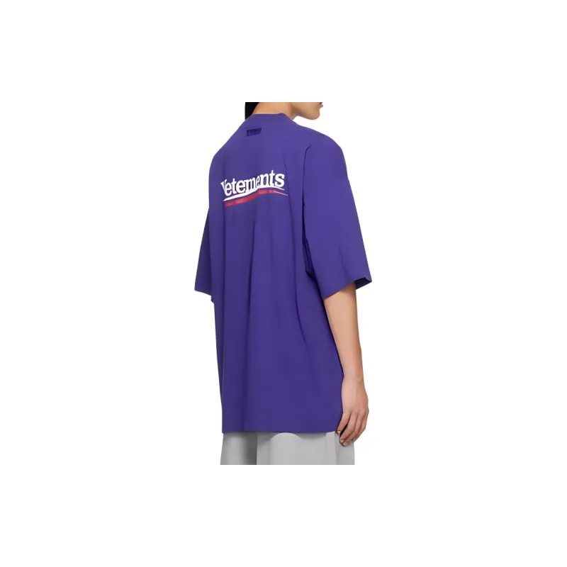 Vetements T-Shirts Women's Blue-4