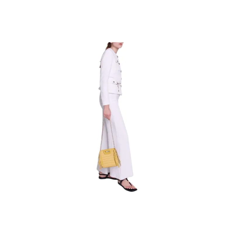 Maje Chain-detail Tweed Jacket-3