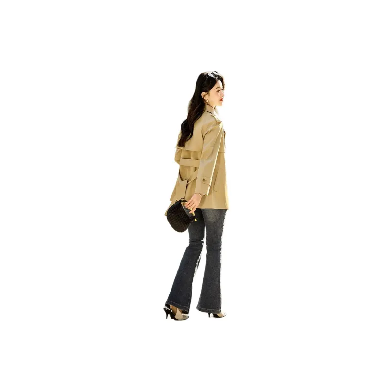 Yi Mengyuan Trench Coat Women's Khaki-3