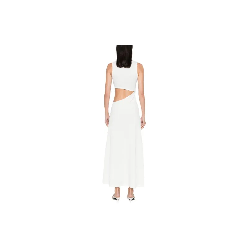 CHRISTOPHER ESBER Stone Cavern Ribbed Maxi Dress-2