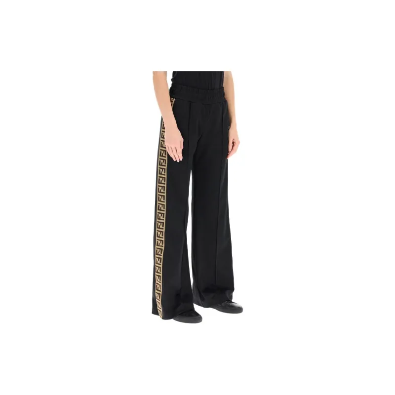 FENDI Knitted Sweatpants Women's Black-3
