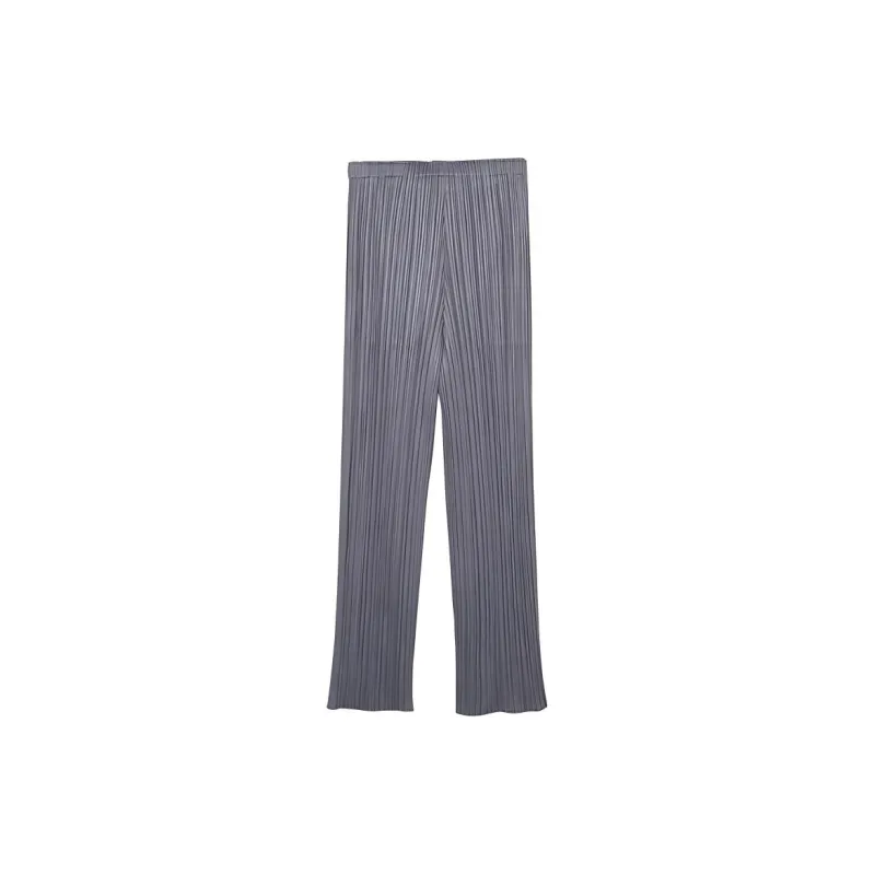 PLEATS PLEASE ISSEY MIYAKE Casual Pants Unisex Gray-1