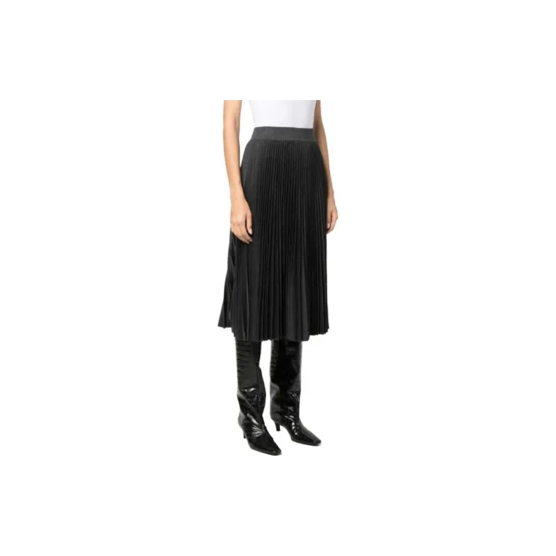 THEORY Casual Long Skirts Women's Black-3