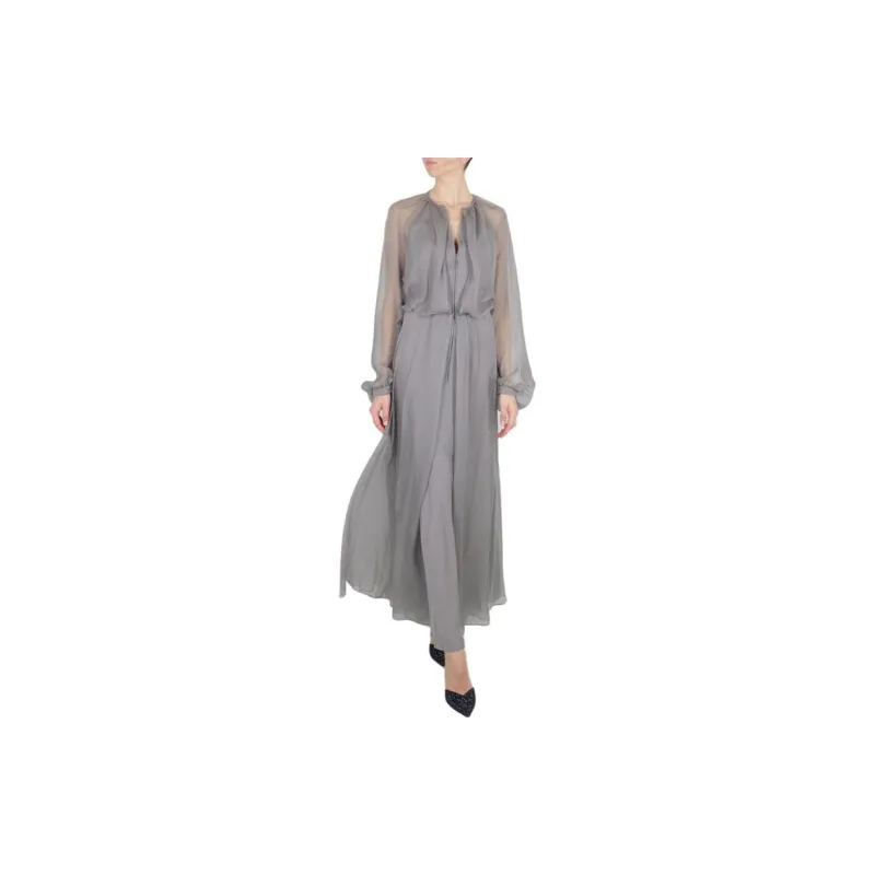 GIORGIO ARMANI Long-Sleeved Dresses Women's Light Gray-2