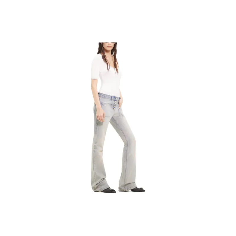 COURREGES Holistic Contrast Cotton T shirt-4