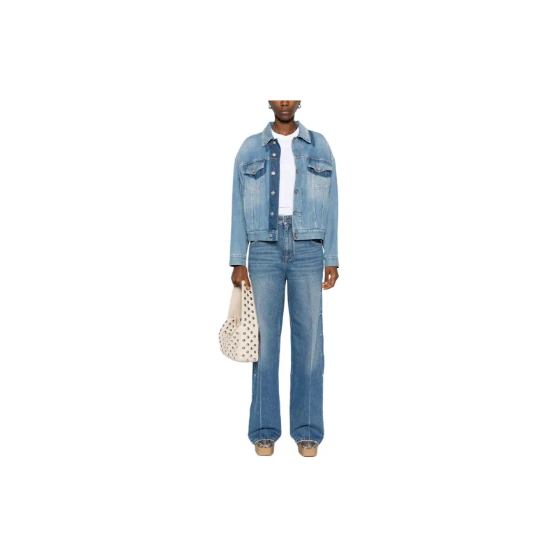 Stella McCartney Popper Studded Bootcut Denim Jeans-1