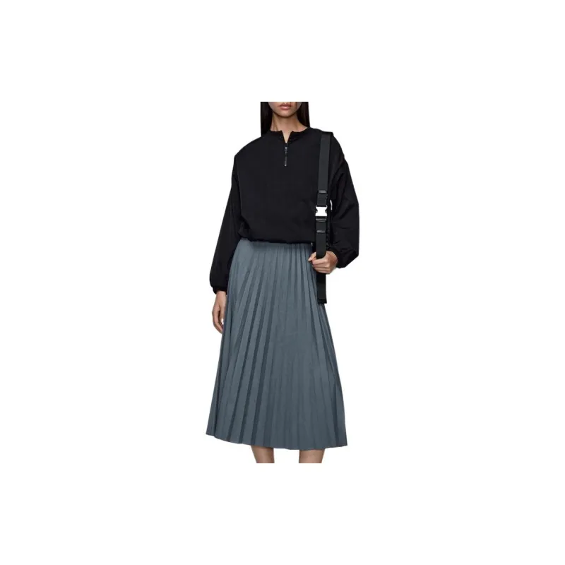 ZARA Casual Long Skirts Women's Blue Gray-2