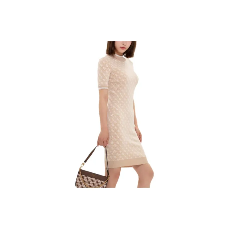 GUESS Short Sleeved Dress Women's Khaki-3
