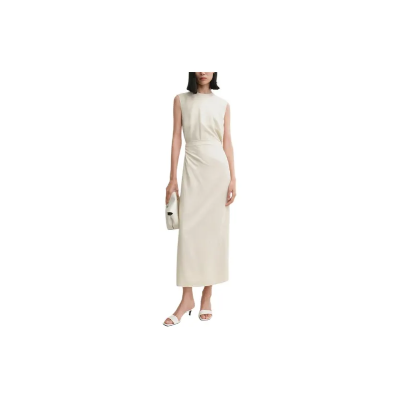 TOTEME Tie waist Sleeveless Midi Dress-1
