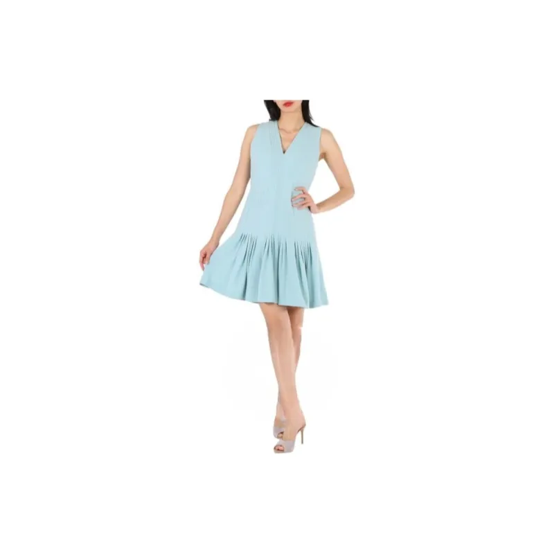 Burberry Sleeveless Dress Women's Blue-1