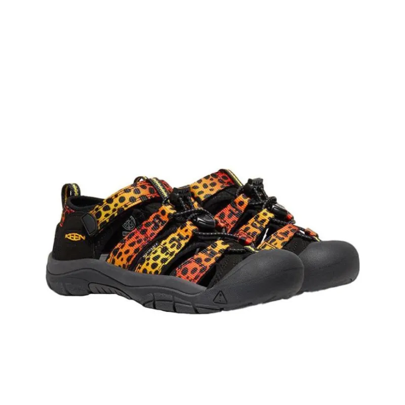 ATMOS x KEEN Newport H2 Anti-Slip Wear-Resistant Children's Sandals Yellow Orange Black Teenagers-3