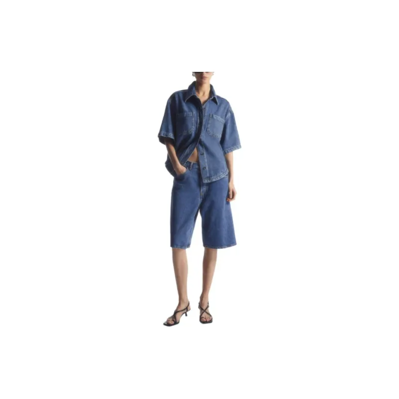 COS Denim Shorts Women's Blue-1