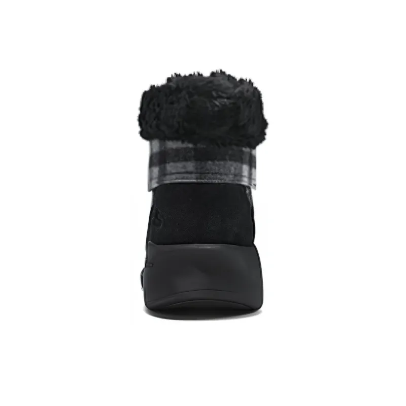 Skechers Warm Cushioning Short Snow Boots Women's Black-3