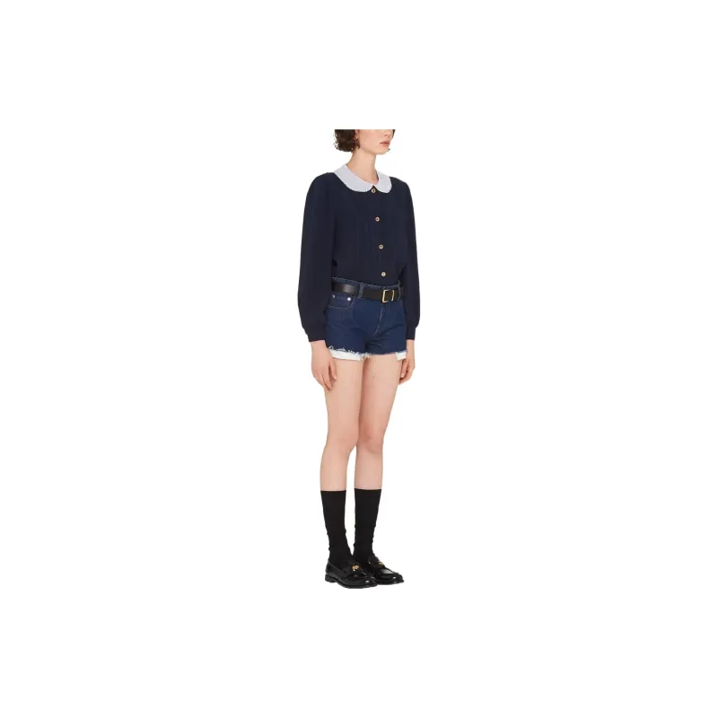 MIU MIU Shirts Women's Dark Blue-3