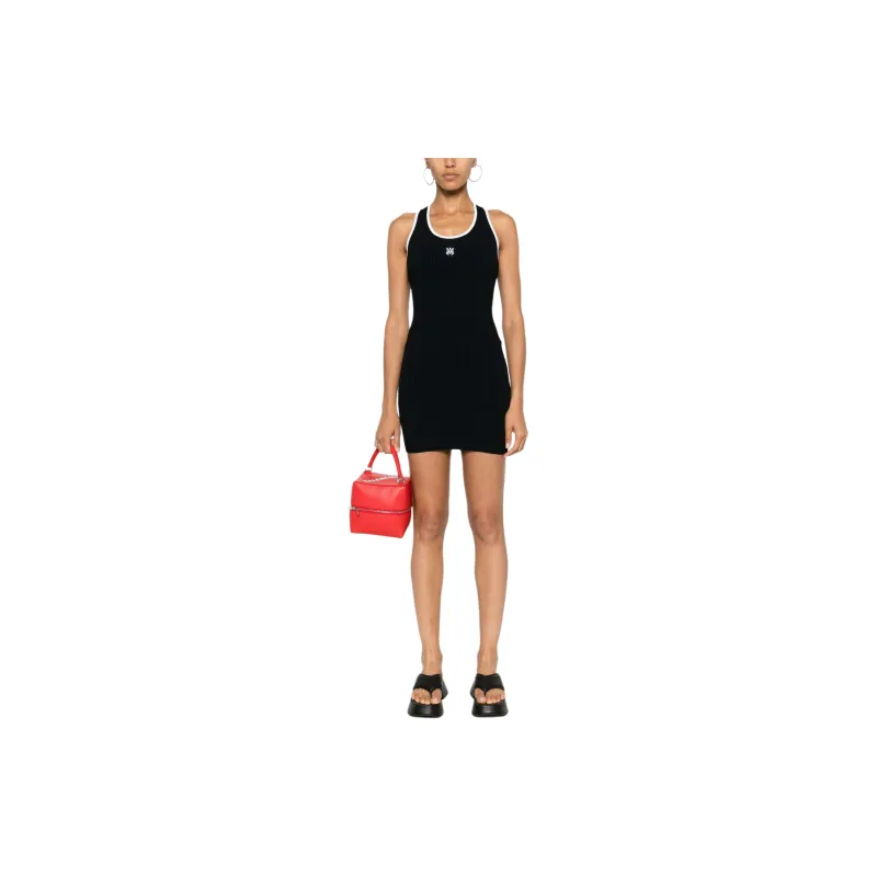 AMIRI Logo Embroidered Knitted Mini Dress-1
