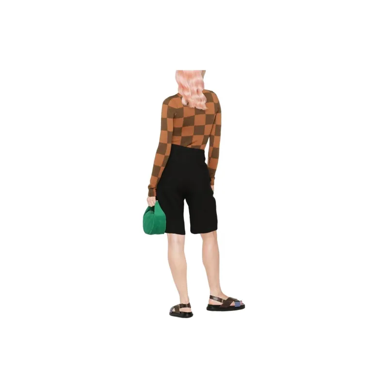 NANUSHKA Checkerboard pattern Knitted Top-3