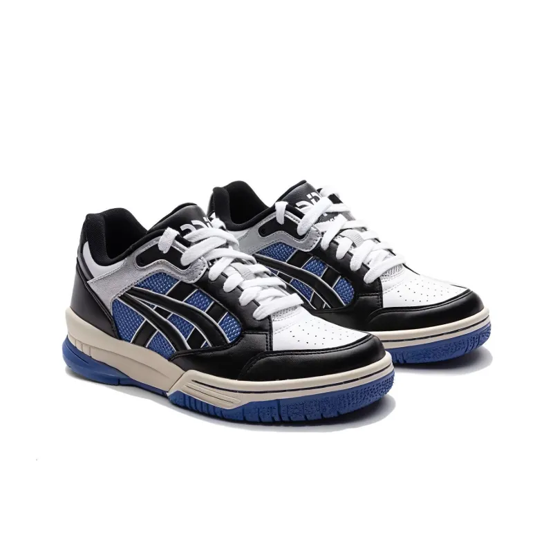 Asics Gel Spotlyte Low Top Children's Basketball Shoes Black White Blue Teenagers-3