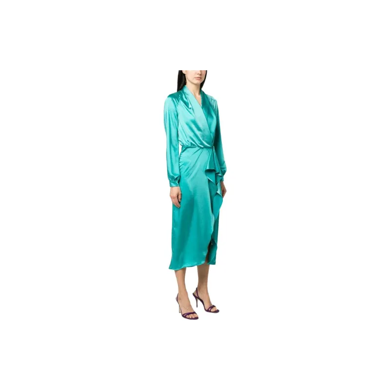 PINKO Long-Sleeved Dresses Women's Aqua Green-3