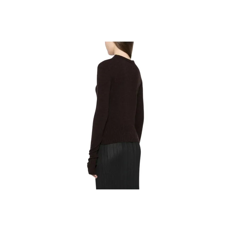 Lemaire Fitted Sweater 'Dark Acajou Melange'-2