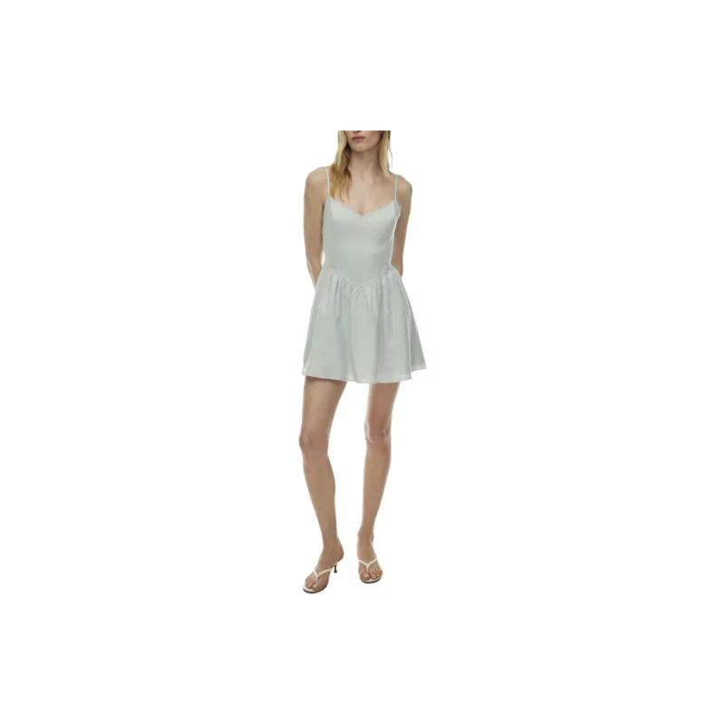 ARITZIA Wilfred Influence Linen Mini Dress Slip Dresses Women's Cool Iced Mint-2