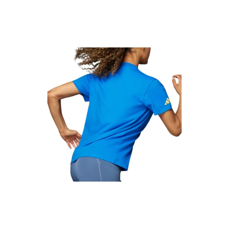 Adidas Boston Marathon T-Shirts Women's Blue-2