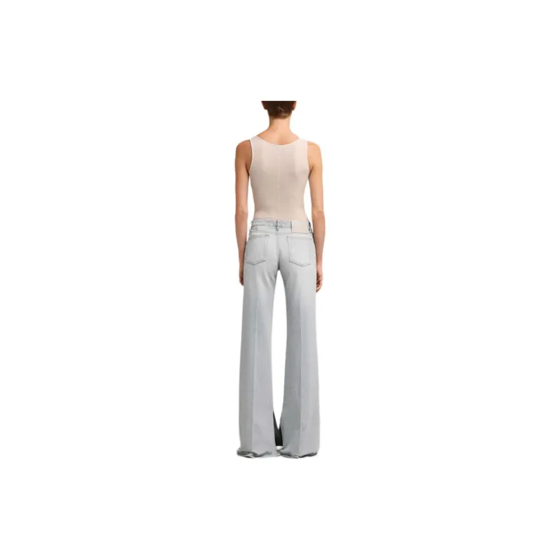 AMIPARIS Slitted Flared Jeans-2