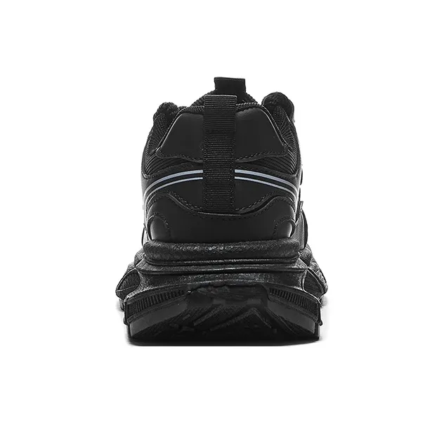 WARRIOR Chunky Sneakers Women's Low Top Black Gray-2