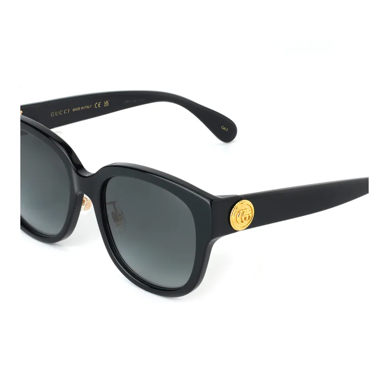GUCCI Irregular Shape Sunglasses Unisex Black-4
