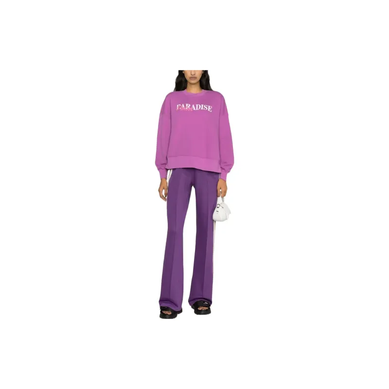 PALM ANGELS Slogan Print Sweatshirt Purple-1