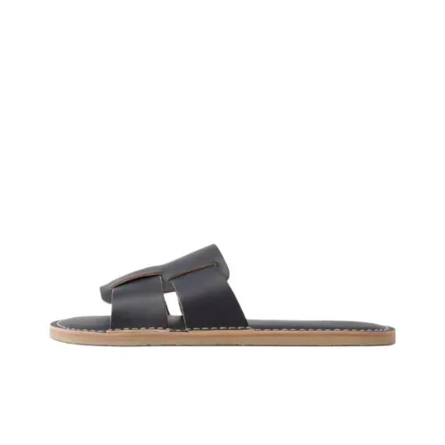 ZARA Slide Slippers Men Dark Blue