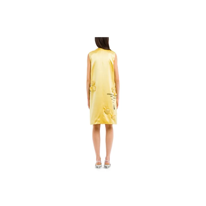 PRADA Sleeveless Dresses Women's Yellow-1