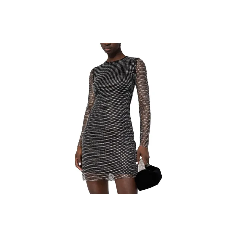 Maje Long Sleeved Dresses Women's Black-1
