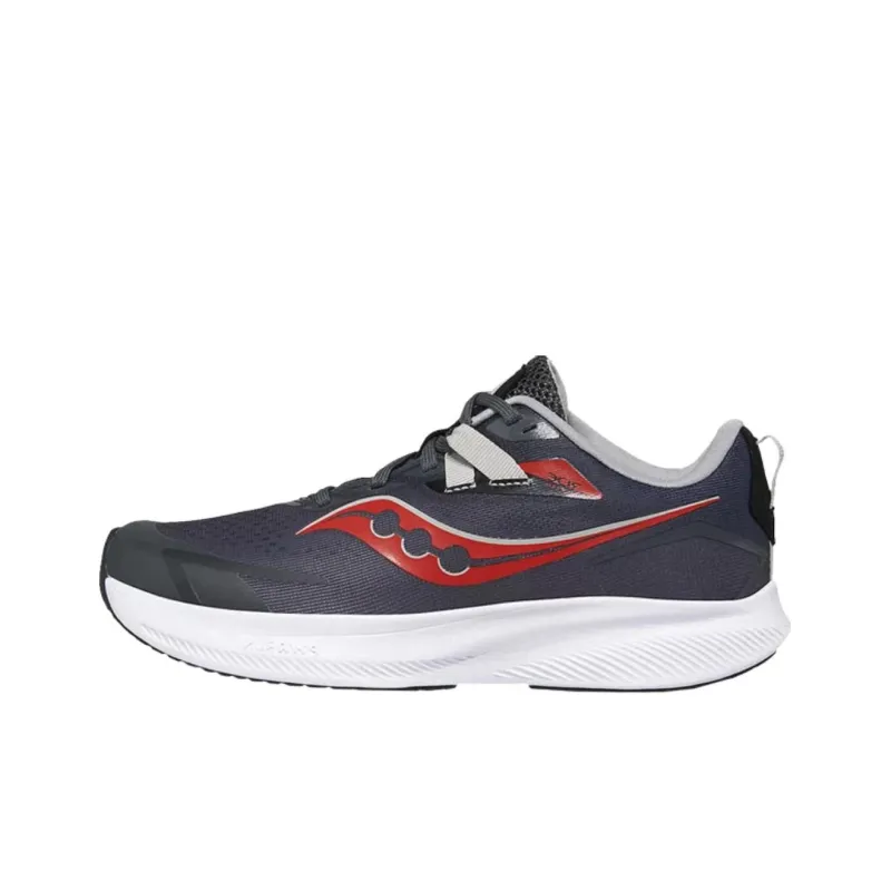 saucony Ride 15 Big Kid 'Grey Red'-0