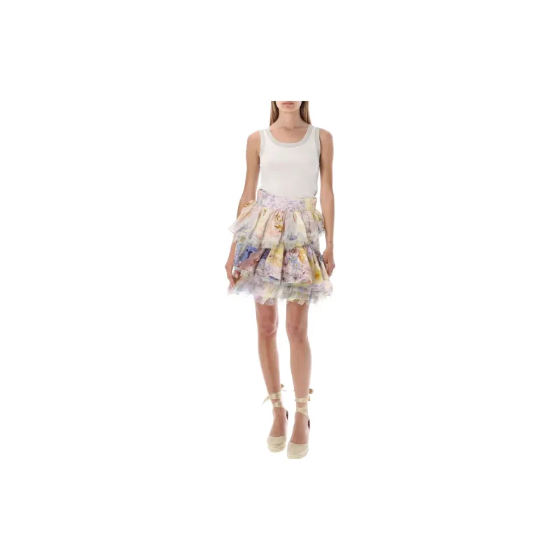 Zimmermann Rhytmic Ruffles Tiered Mini Skirt-3