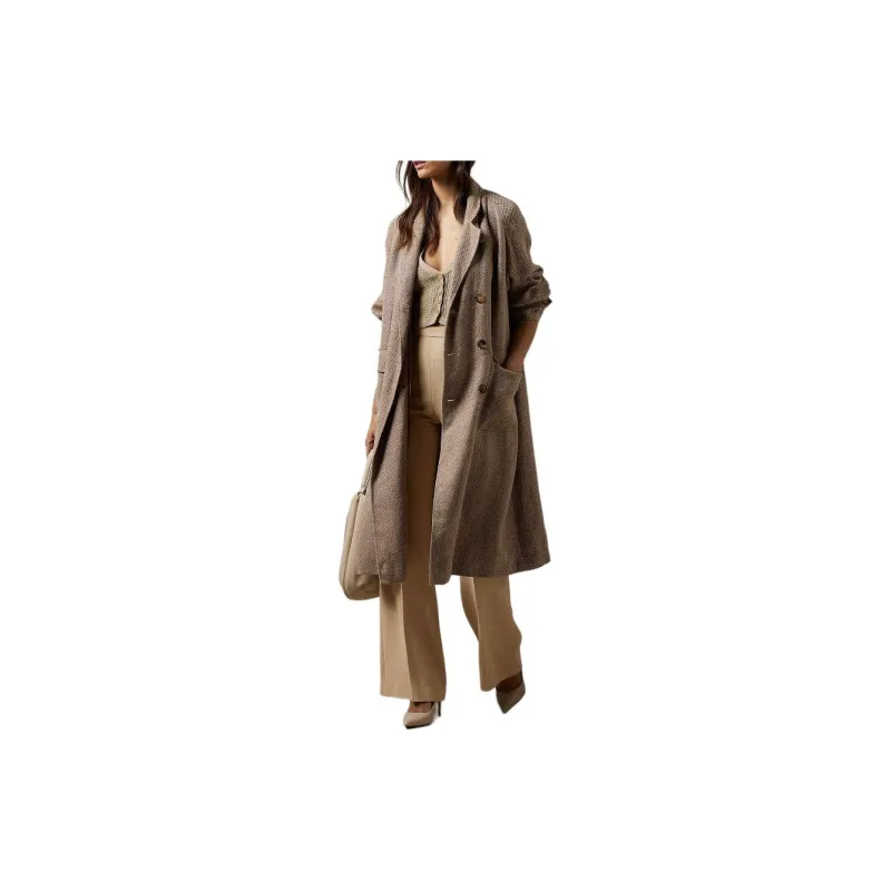 Ralph Lauren Collection SS24 Coats Women's Cream-1