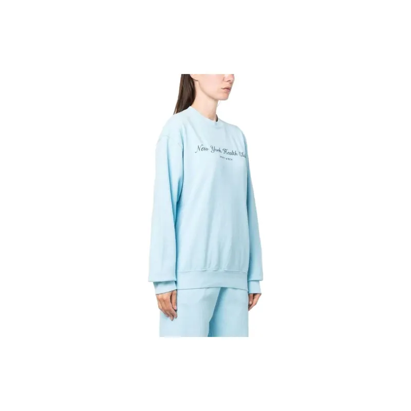 SPORTY & RICH Text print Cotton Sweatshirt-2