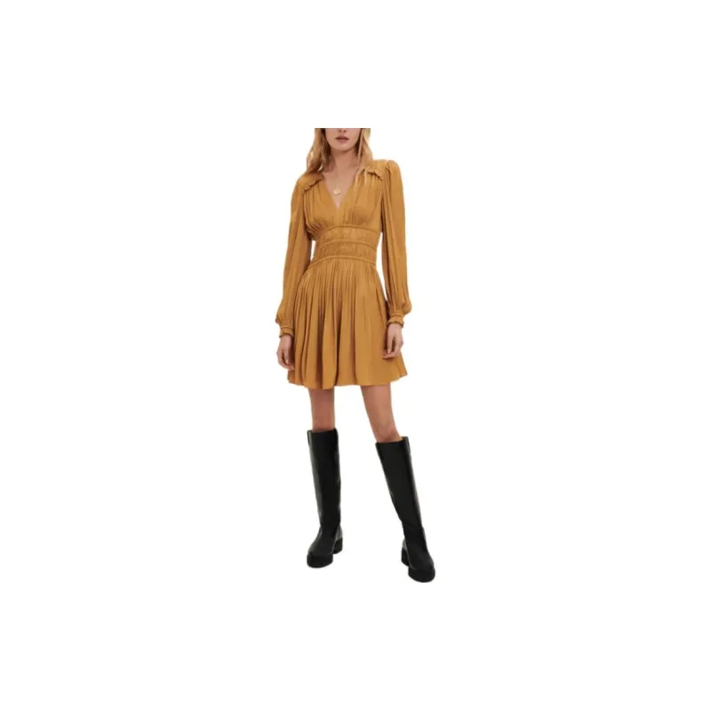 Maje Long-Sleeved Dresses Women's Yellow-1